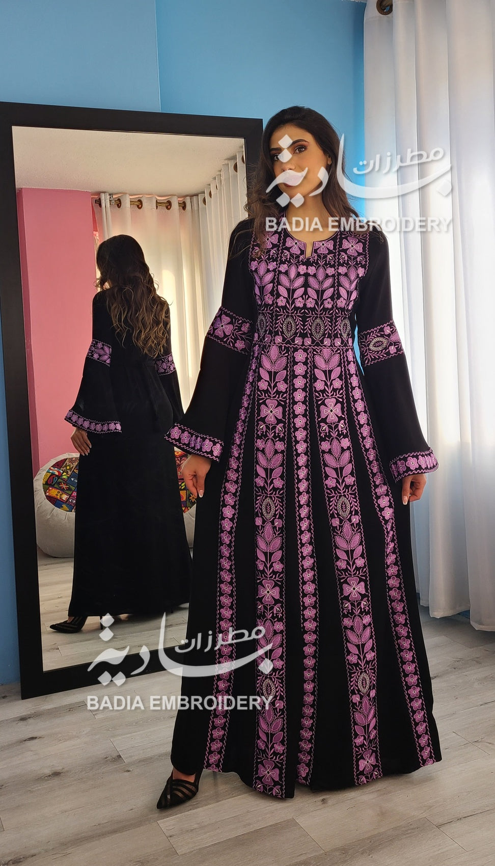 Beautiful Traditional Lavender Thobe