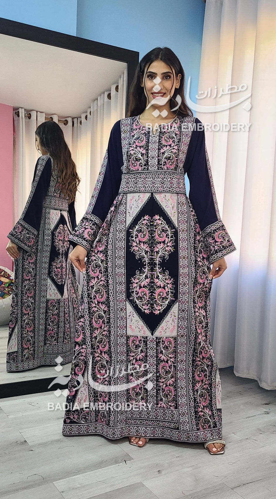 Elegant Blue & silver with Colors Thobe