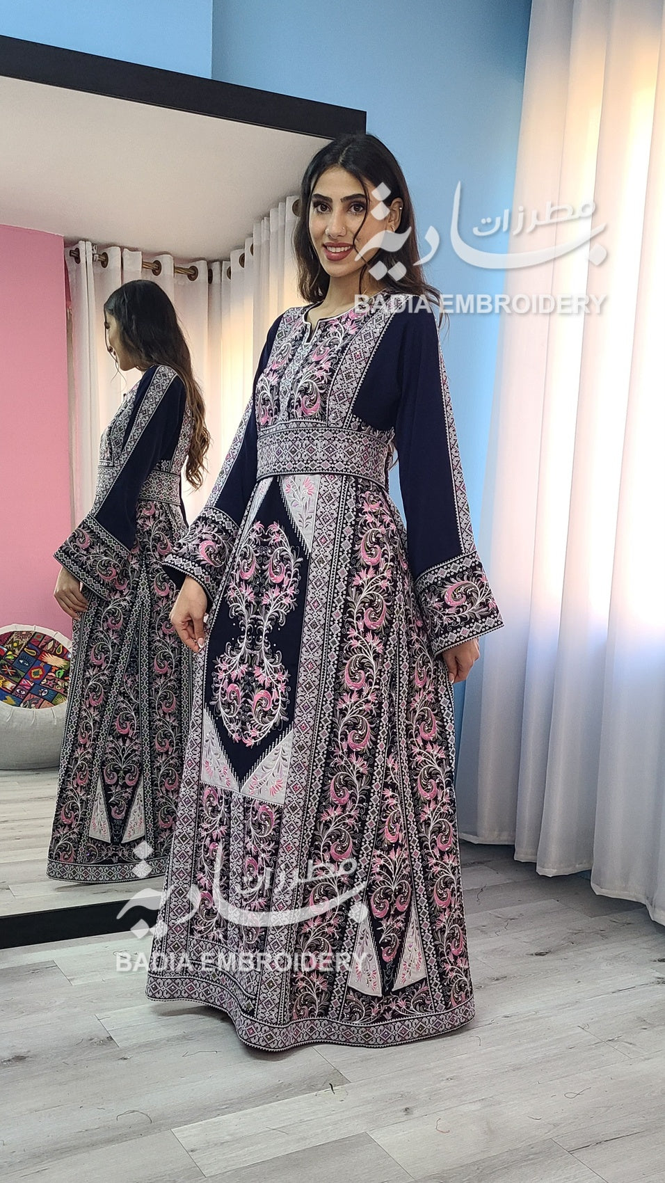 Elegant Blue & silver with Colors Thobe
