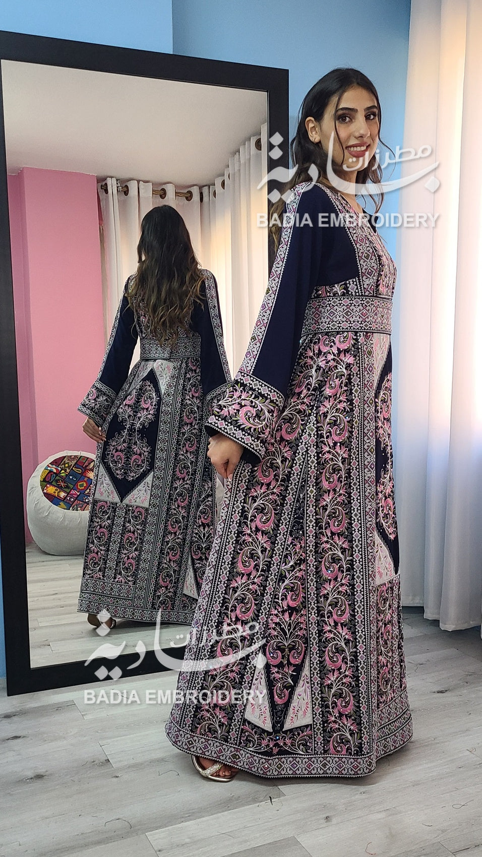 Elegant Blue & silver with Colors Thobe