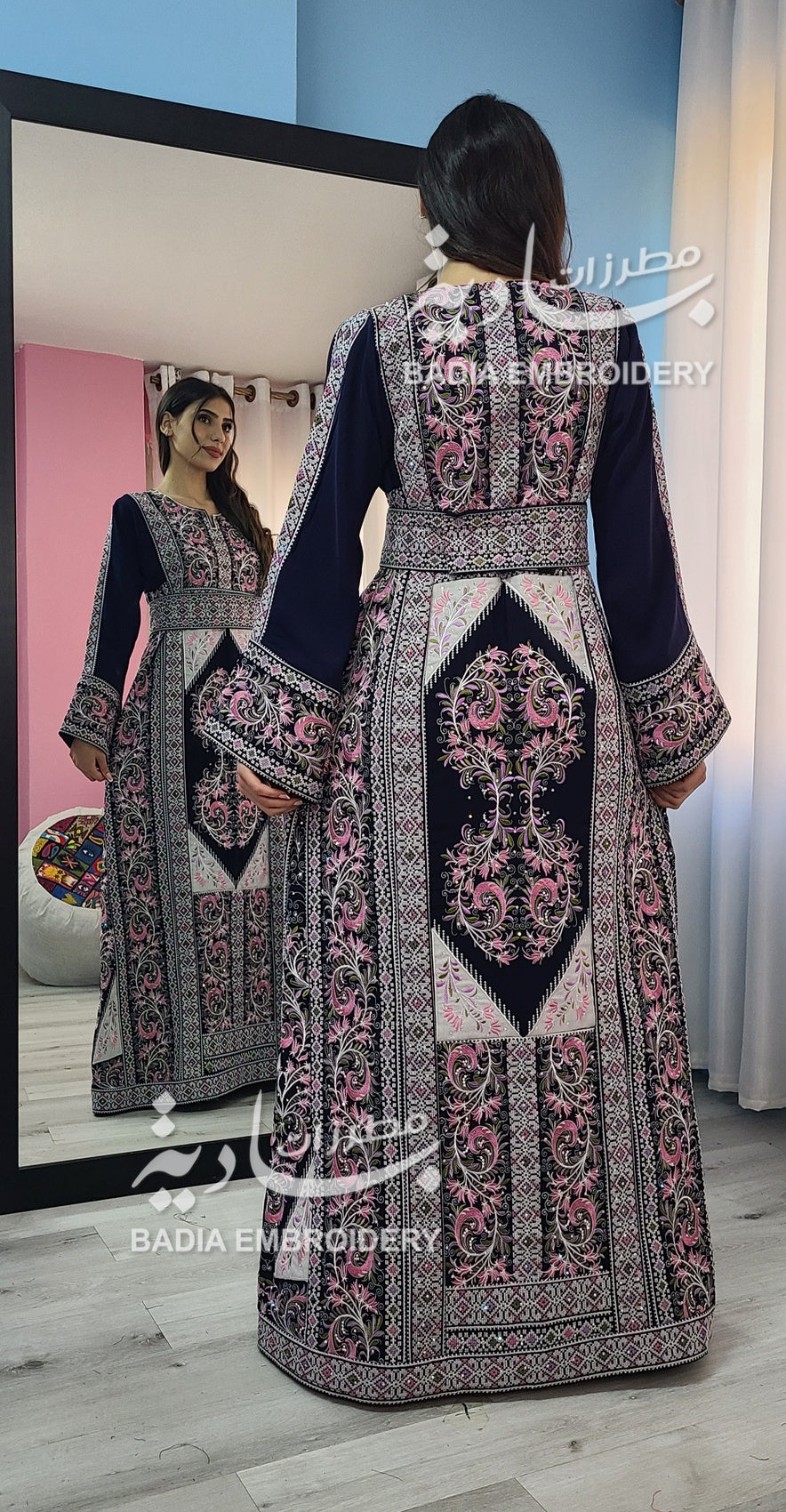 Elegant Blue & silver with Colors Thobe