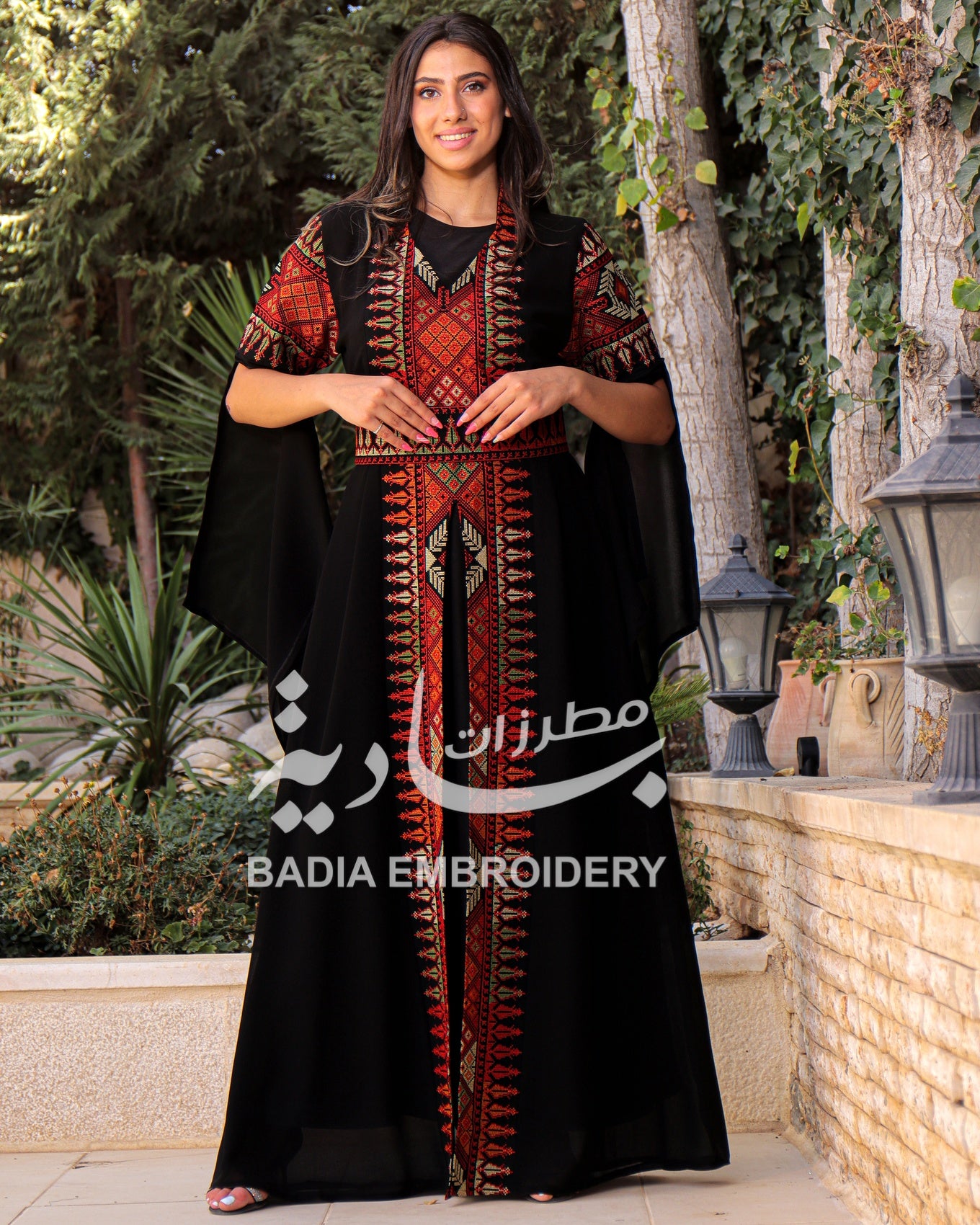 Luxury Colored Embroidered Abaya Dress