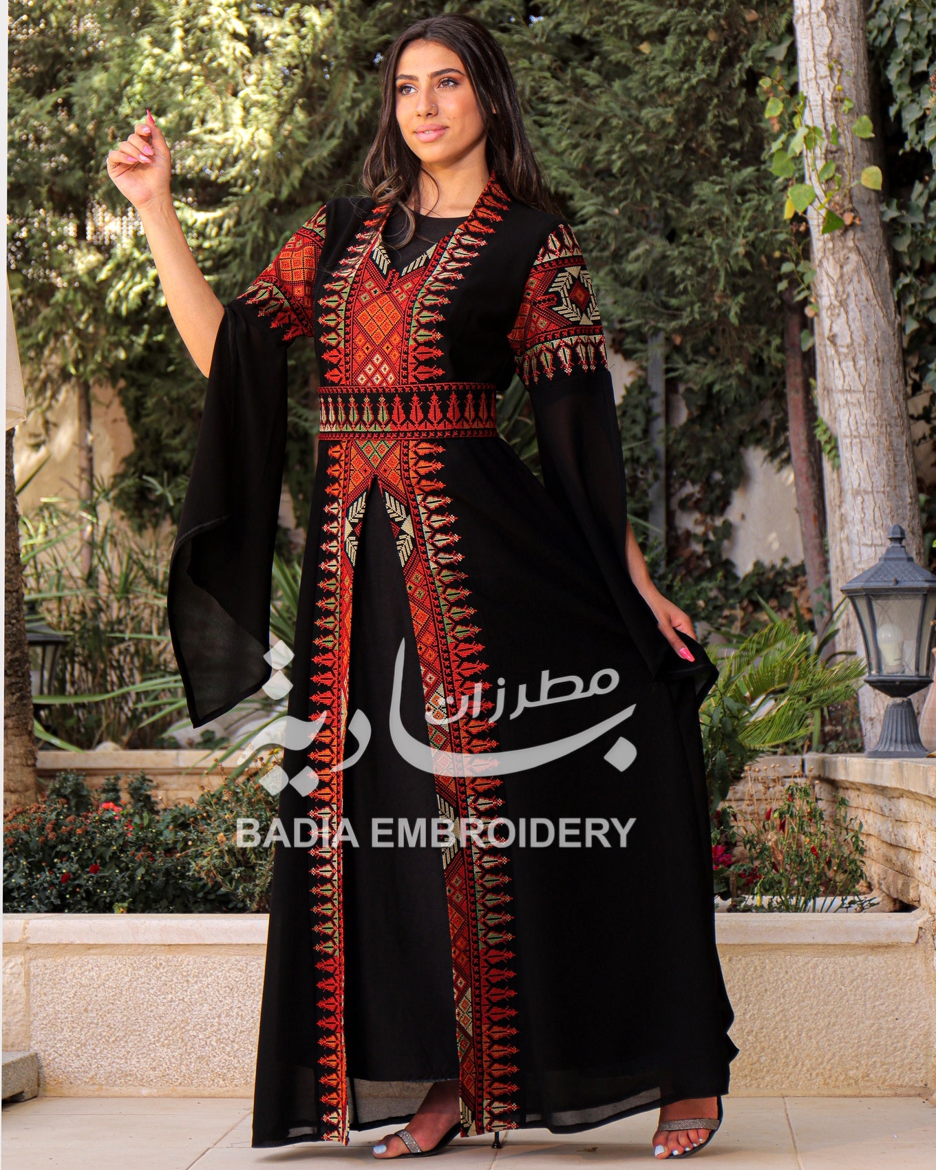 Luxury Colored Embroidered Abaya Dress