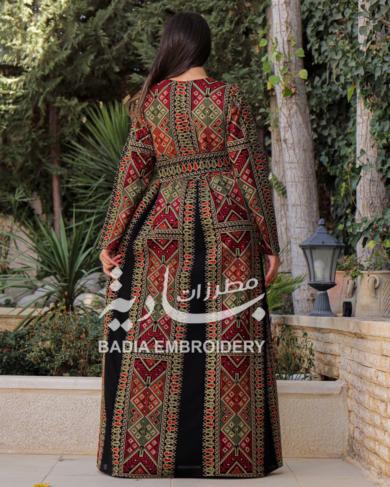 Elegant Colored Embroidered Abaya Dress