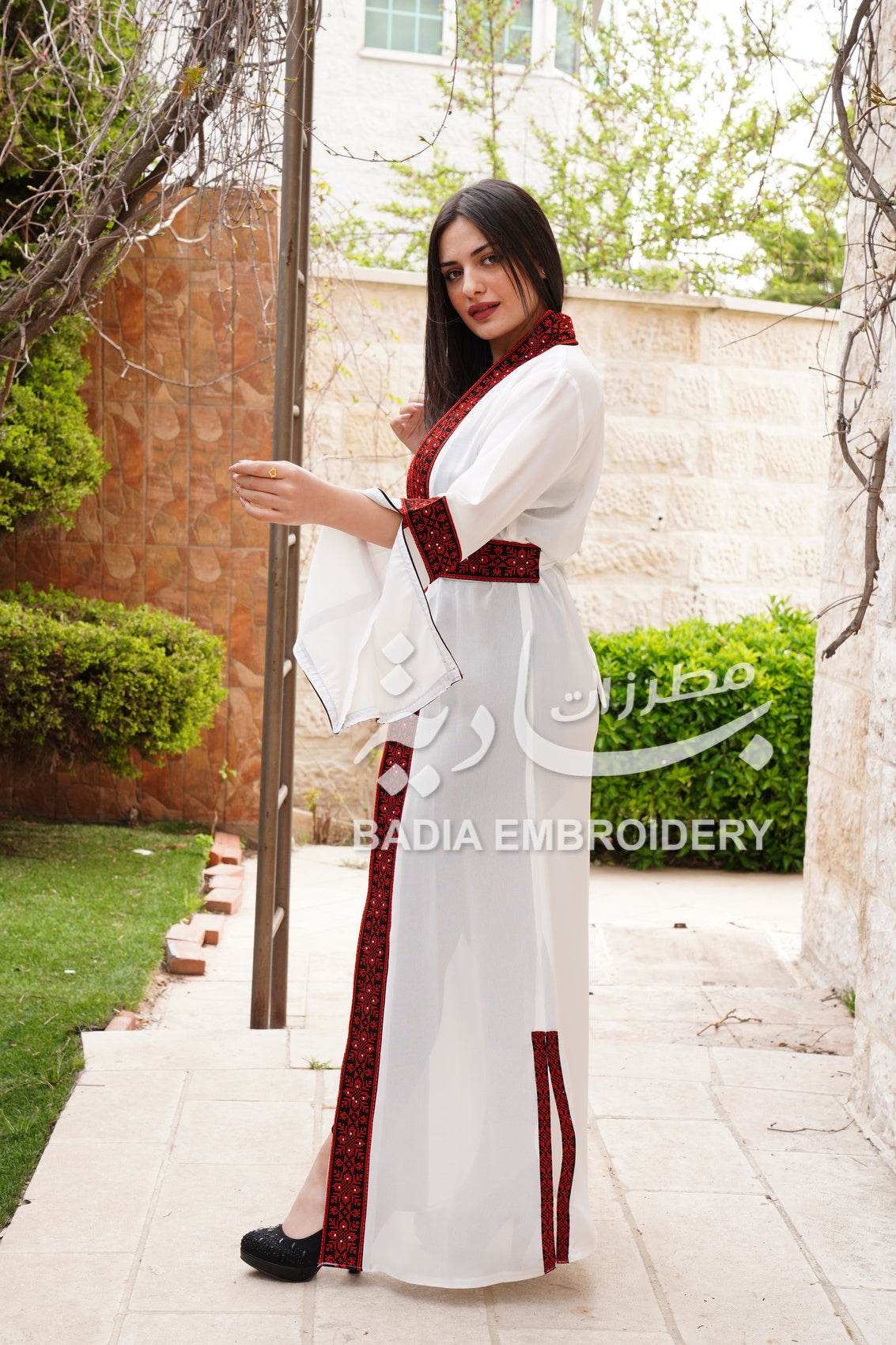 Elegant Embroidered Abaya Dress