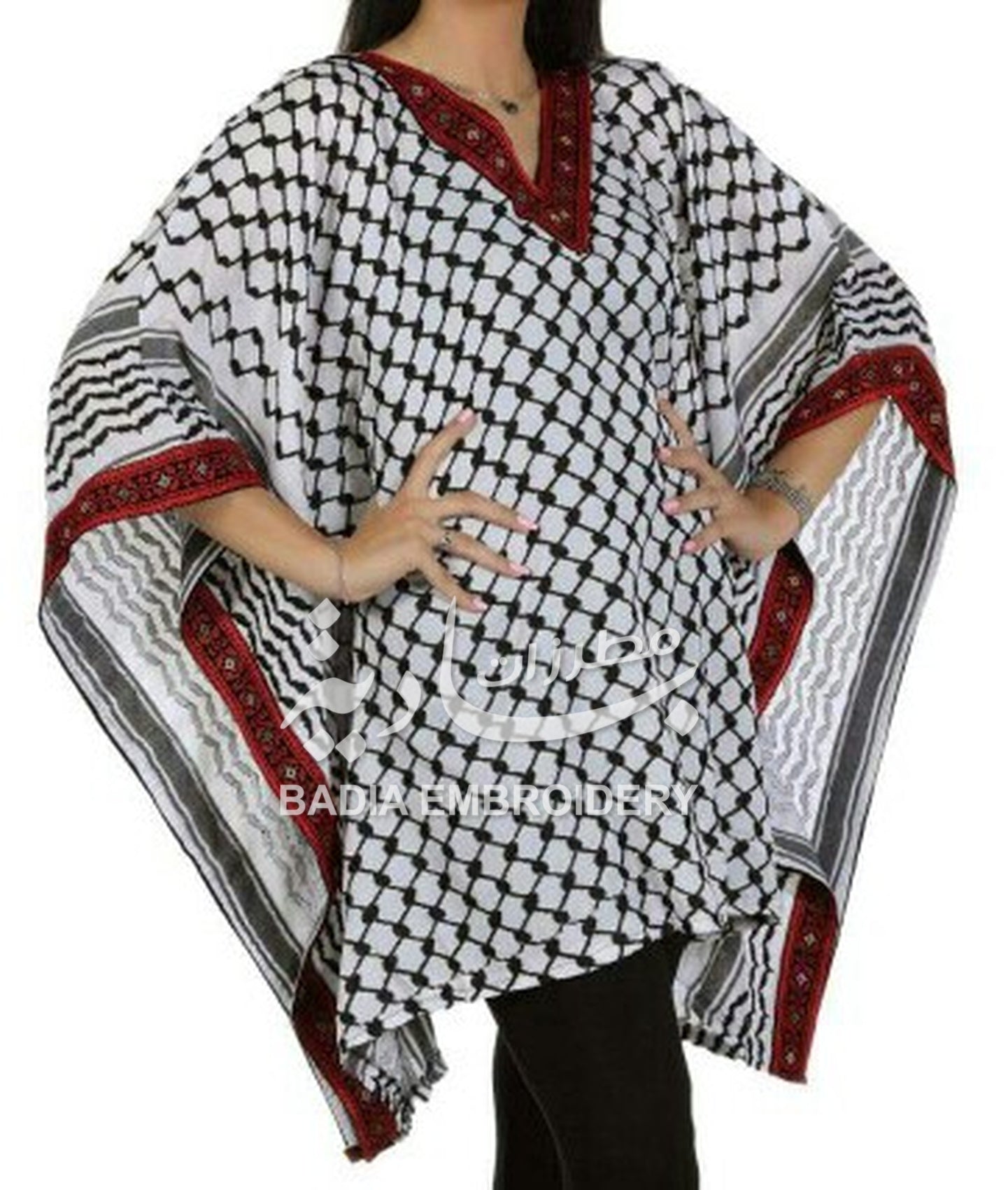 Modern Embroidered Keffiyeh Shirt