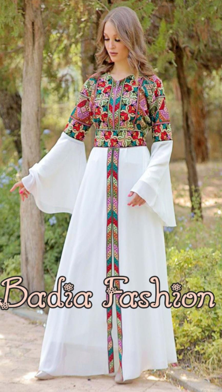 Elegant Colored Embroidered Abaya