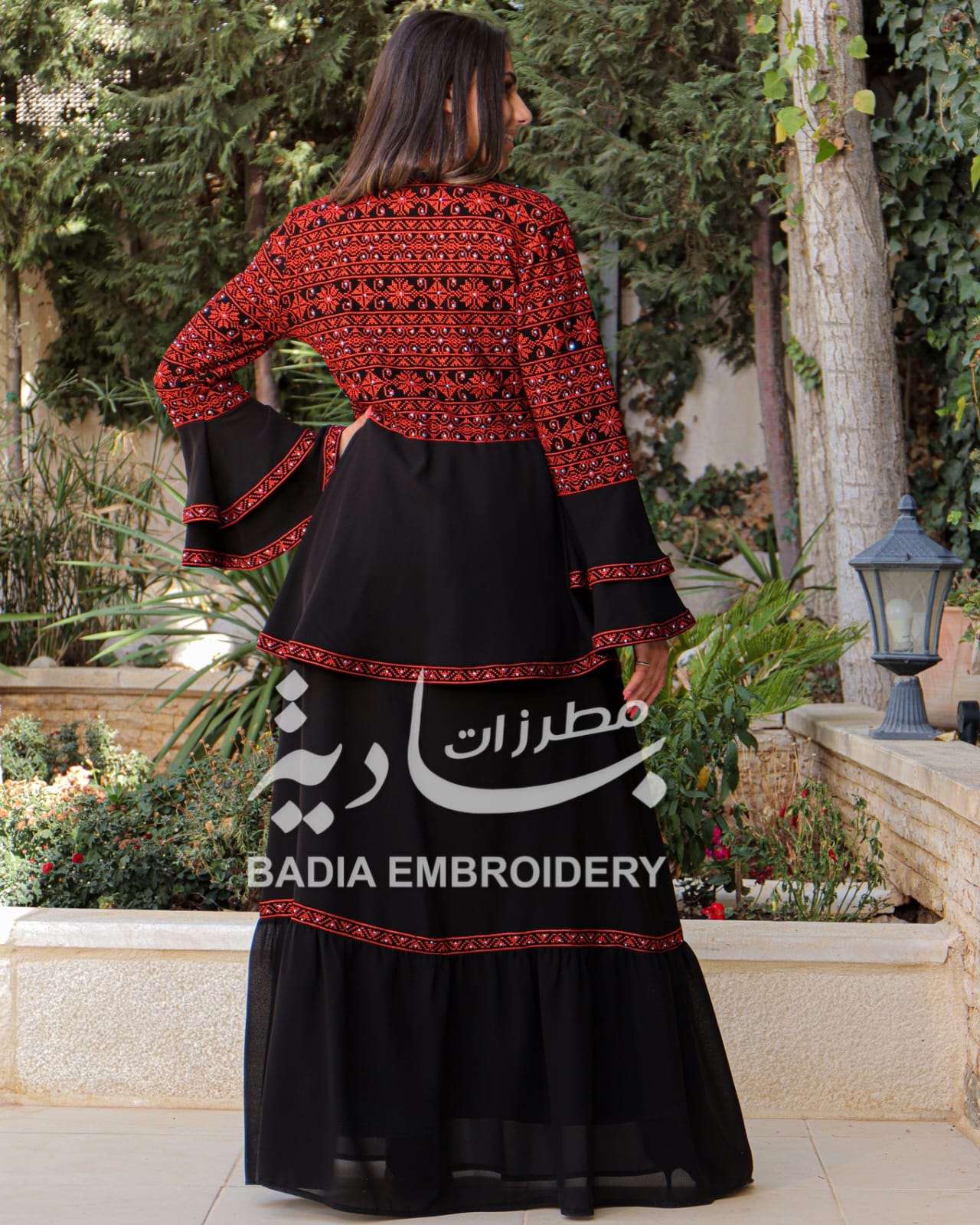 Modern Red & Black Thobe