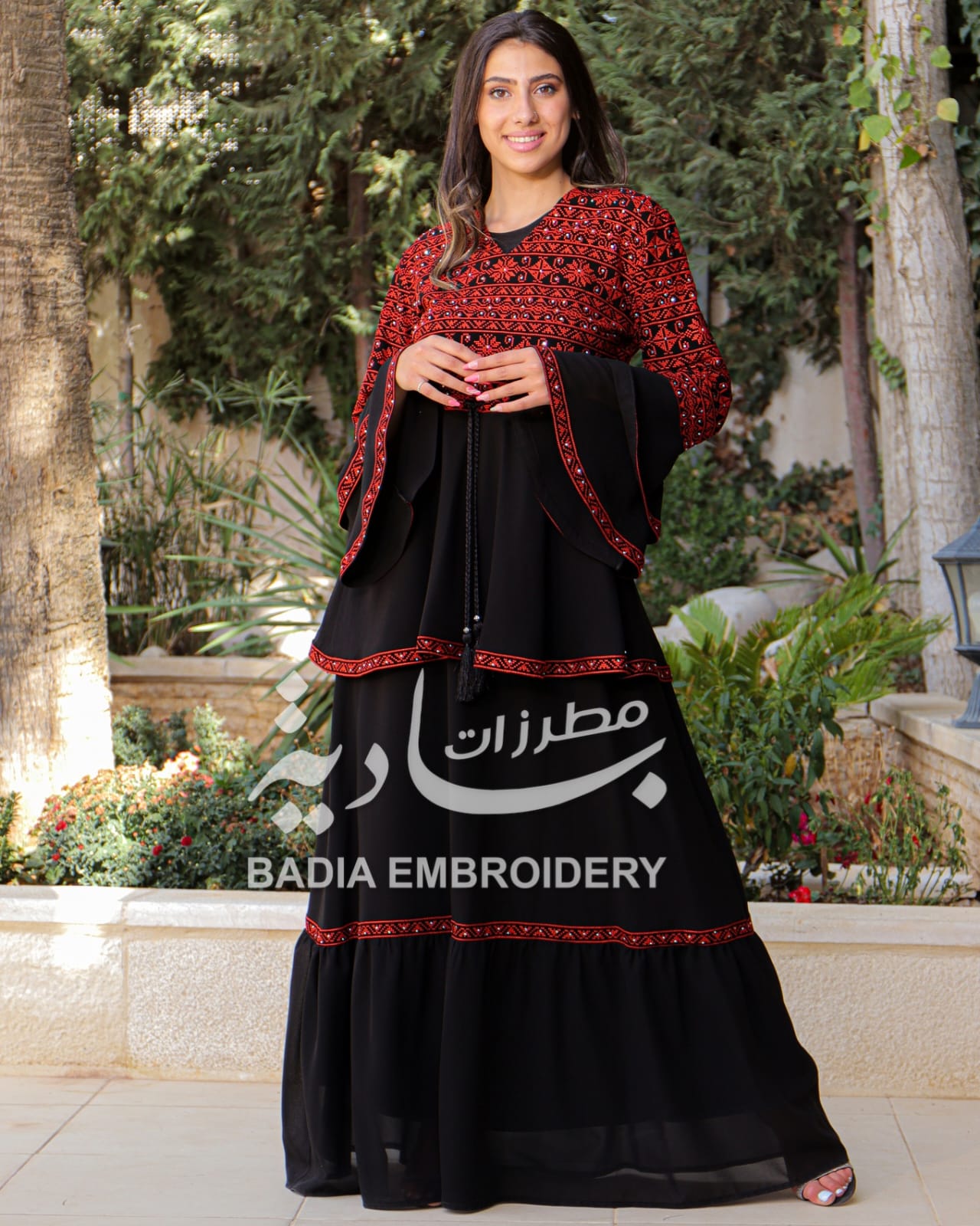 Modern Red & Black Thobe
