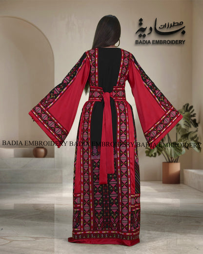 Elegant Thobe With Saya / Satin & Reversible Belt