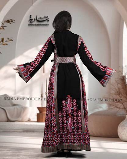 Elegant Thobe With Saya / Satin & Reversible Belt