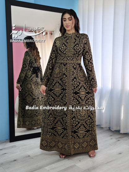 Luxury Gold Embroidered Kaftan