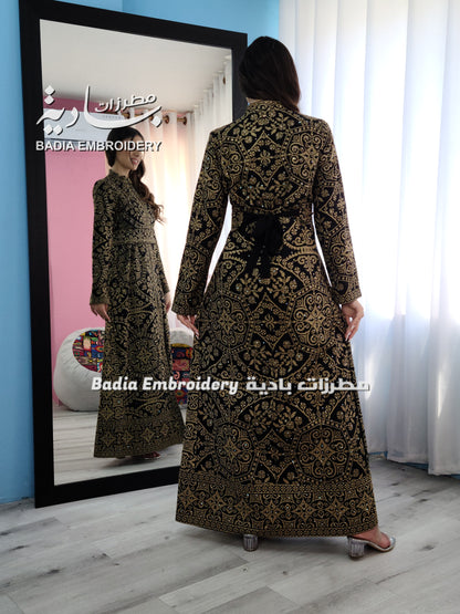 Luxury Gold Embroidered Kaftan