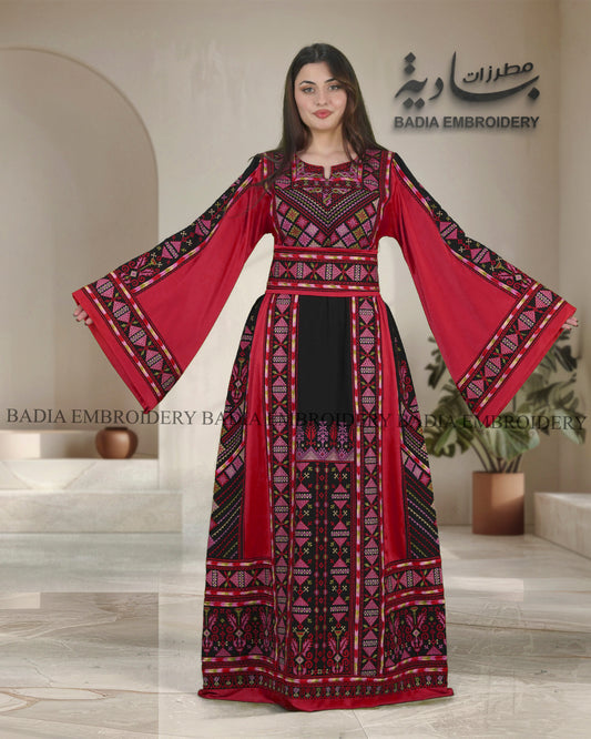 Elegant Thobe With Saya / Satin & Reversible Belt