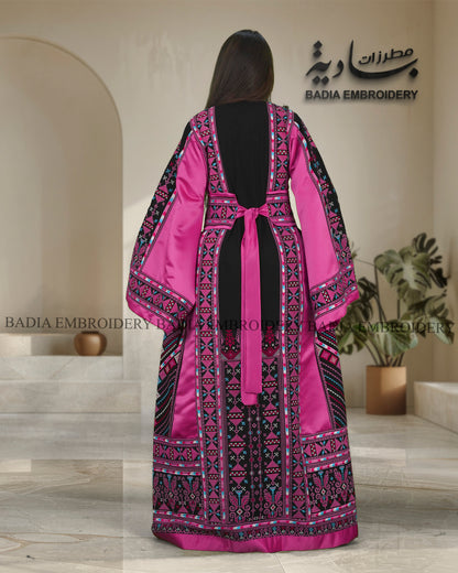 Elegant Thobe With Saya / Satin & Reversible Belt