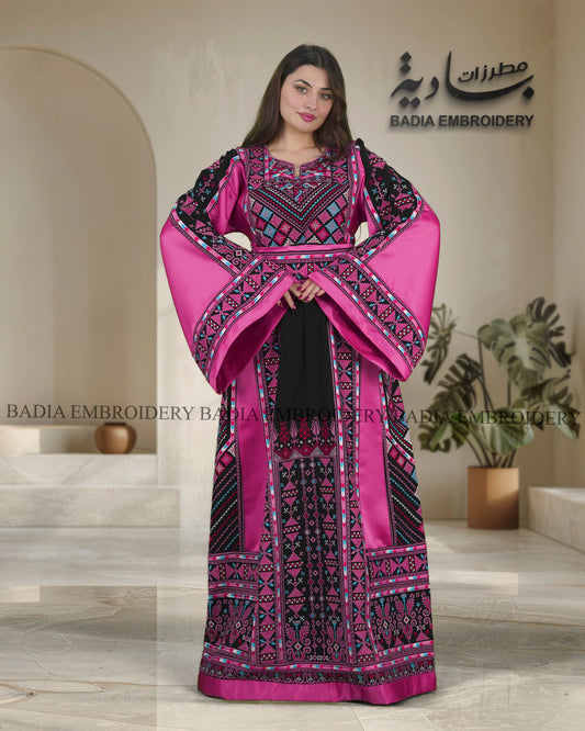 Elegant Thobe With Saya / Satin & Reversible Belt