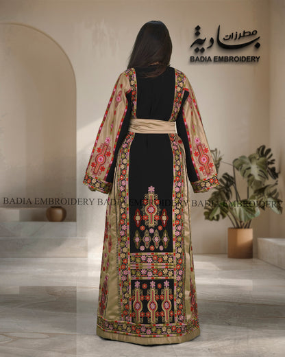 Elegant Thobe With Saya / Satin & Reversible Belt