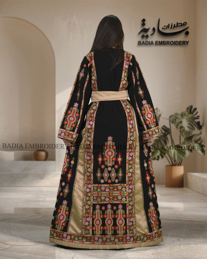 Elegant Thobe With Saya / Satin & Reversible Belt