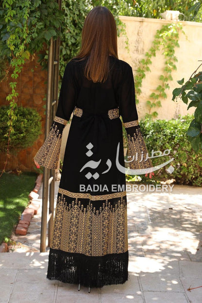 Elegant Embroidered Abaya Bisht