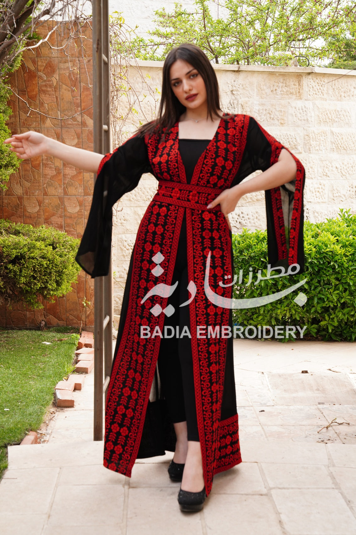 Elegant Embroidered Abaya Dress