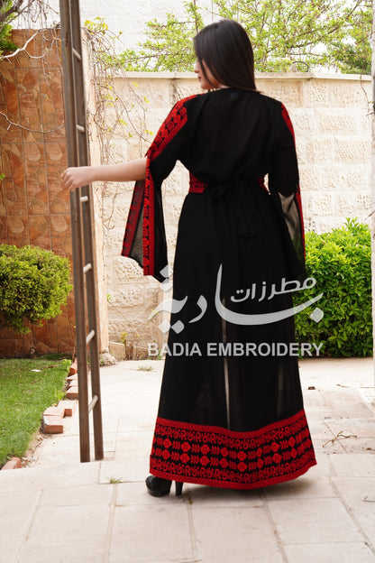 Elegant Embroidered Abaya Dress