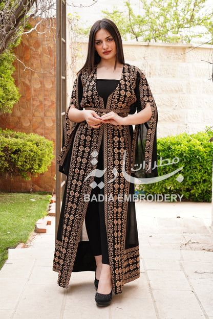 Elegant Embroidered Abaya Dress