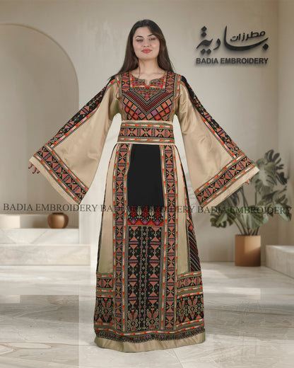 Elegant Thobe With Saya / Satin & Reversible Belt