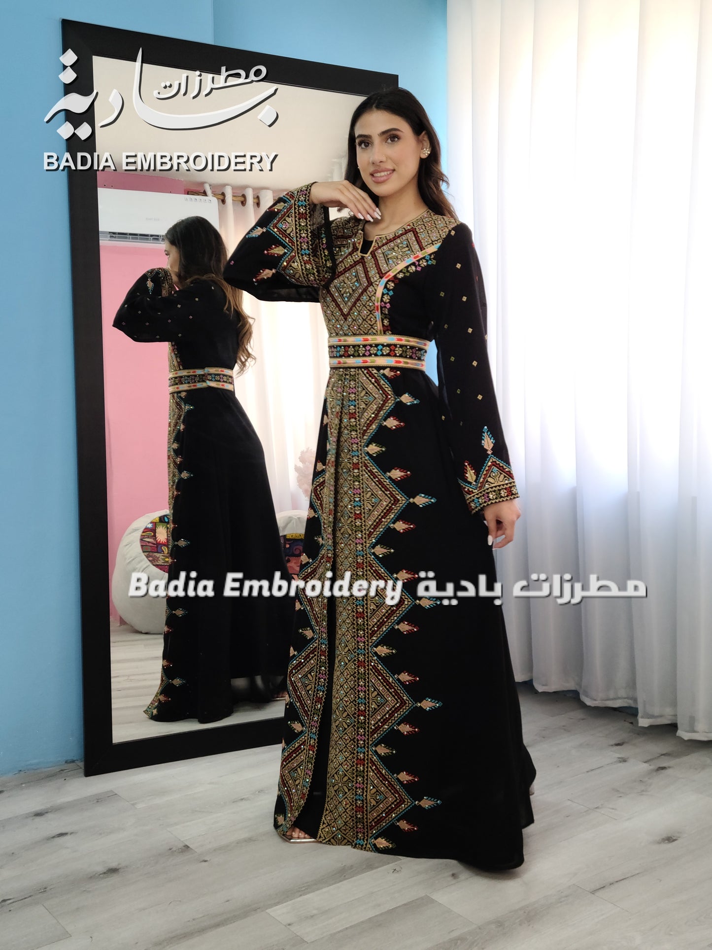 Luxury Gold Embroidered Kaftan