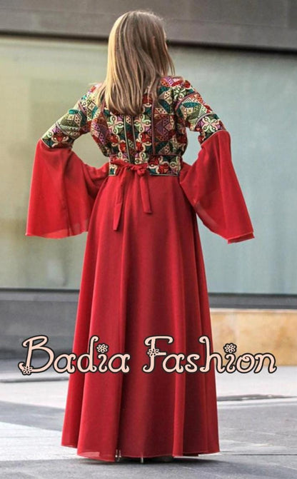 Elegant Colored Embroidered Abaya