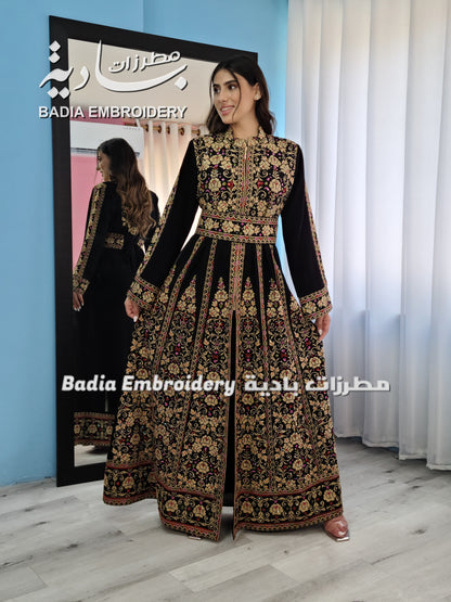 Luxury Gold Embroidered Kaftan