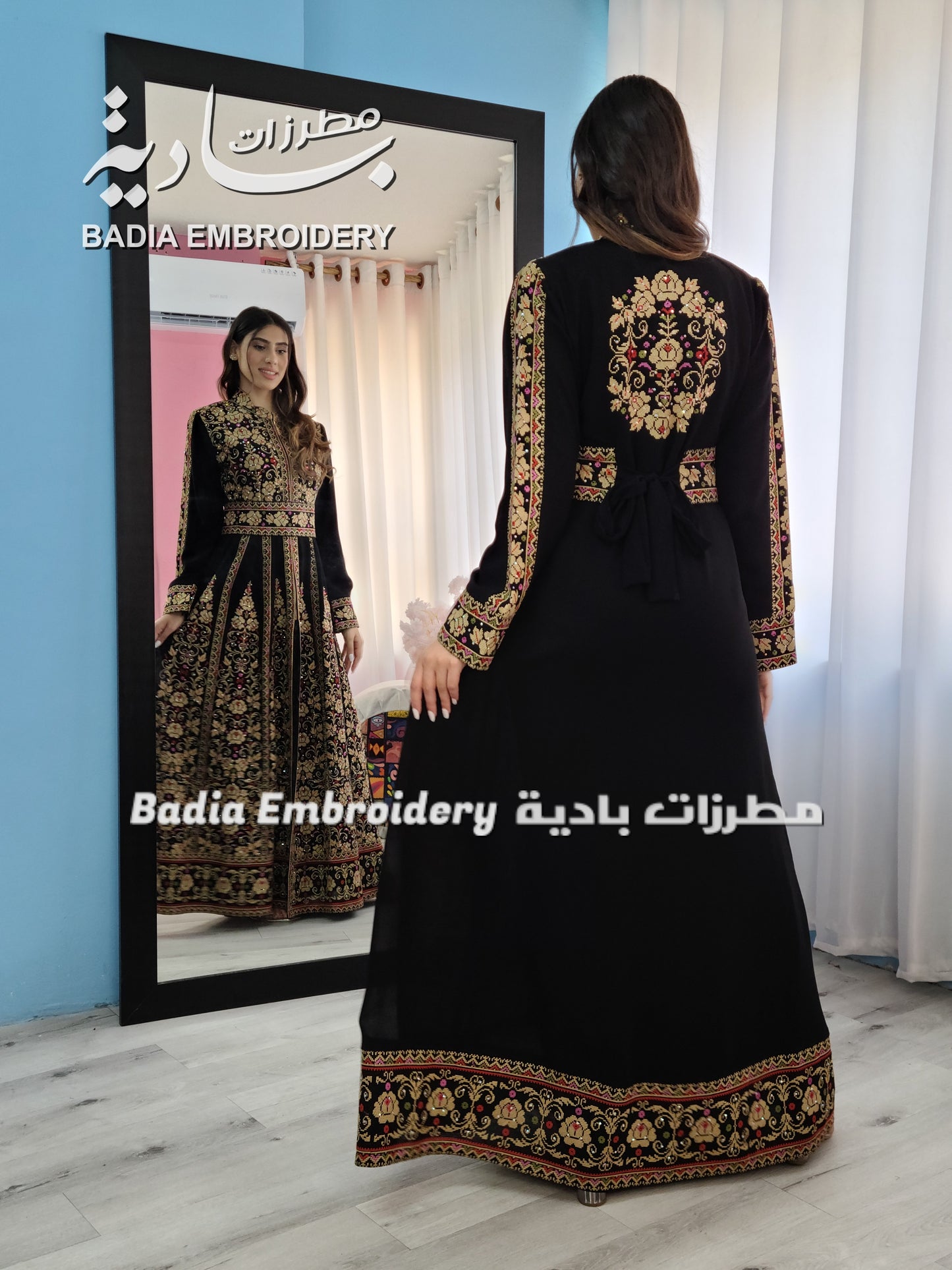 Luxury Gold Embroidered Kaftan