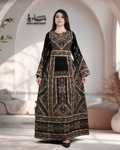 Elegant Black & Gold Thobe