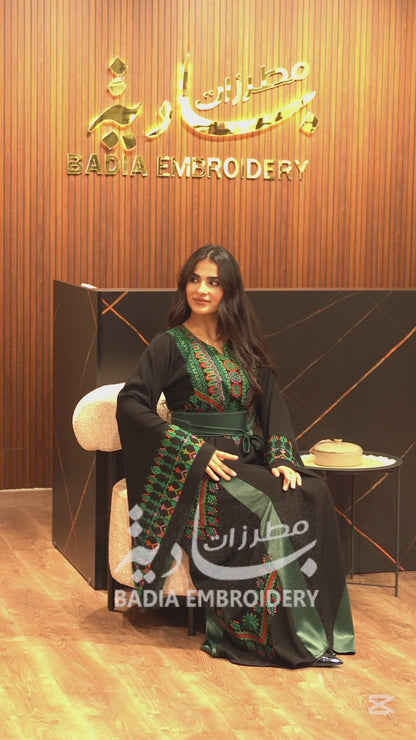 Elegant Dark Green Thobe modified